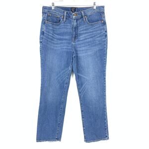 J.Crew Factory Essential Straight Leg Jeans Womens Sz 32 All Day Stretch Denim